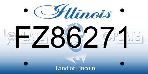 FZ86271 Illinois License Plate