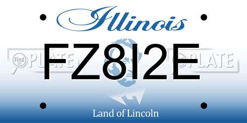 FZ8I2E Illinois License Plate