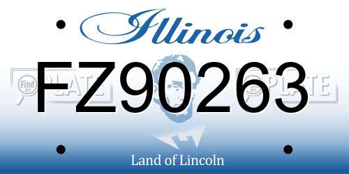 FZ90263 Illinois License Plate