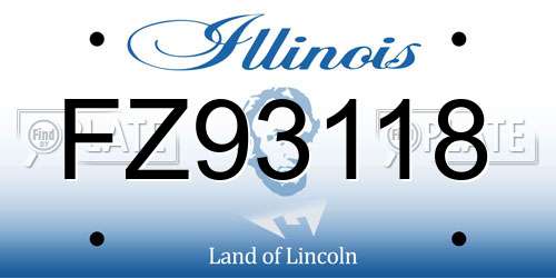 FZ93118 Illinois License Plate