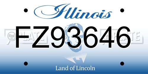 FZ93646 Illinois License Plate