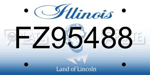 FZ95488 Illinois License Plate