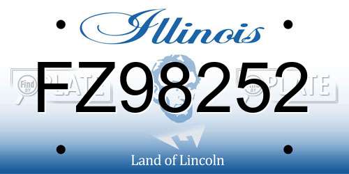 FZ98252 Illinois License Plate