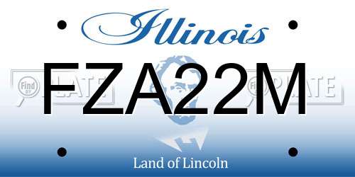 FZA22M Illinois License Plate