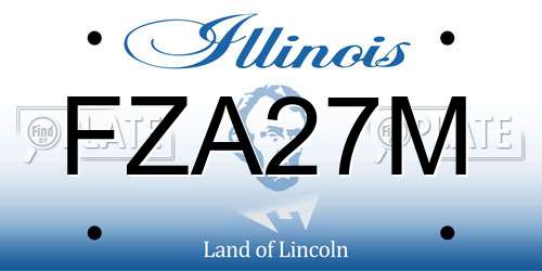 FZA27M Illinois License Plate