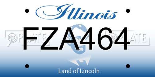 FZA464 Illinois License Plate