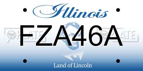 FZA46A Illinois License Plate