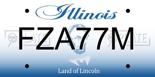 FZA77M Illinois License Plate