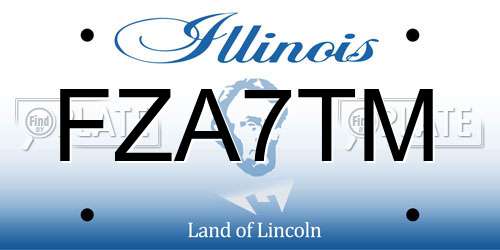 FZA7TM Illinois License Plate
