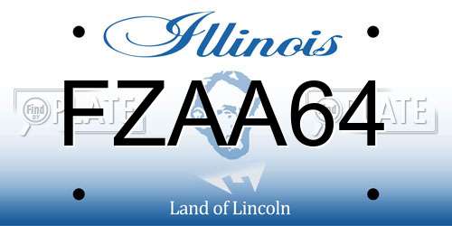 FZAA64 Illinois License Plate