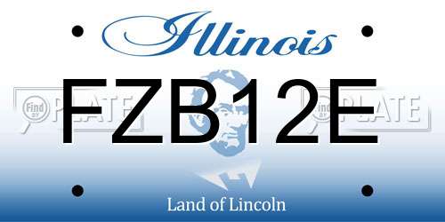 FZB12E Illinois License Plate