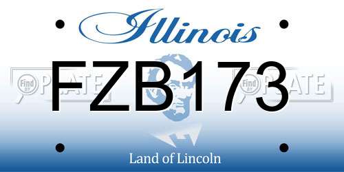 FZB173 Illinois License Plate