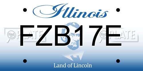 FZB17E Illinois License Plate