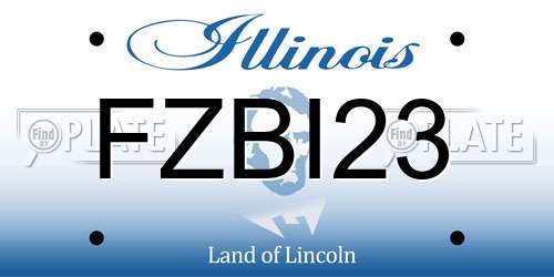 FZBI23 Illinois License Plate