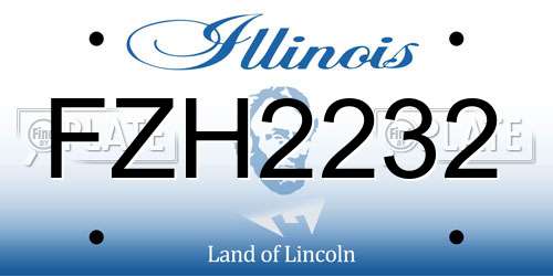 FZH2232 Illinois License Plate