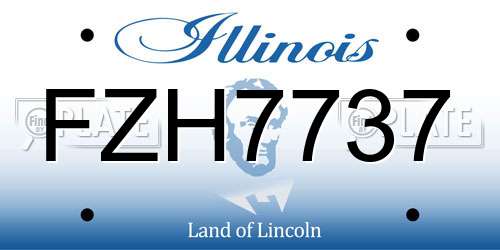 FZH7737 Illinois License Plate