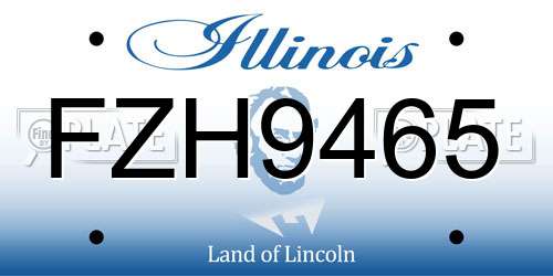 FZH9465 Illinois License Plate