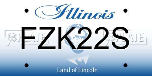 FZK22S Illinois License Plate