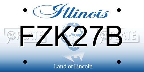 FZK27B Illinois License Plate