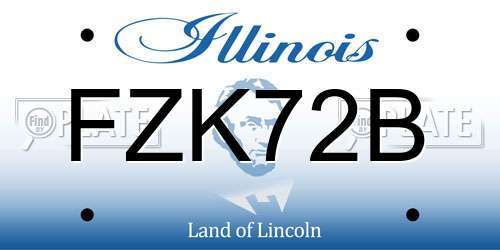 FZK72B Illinois License Plate