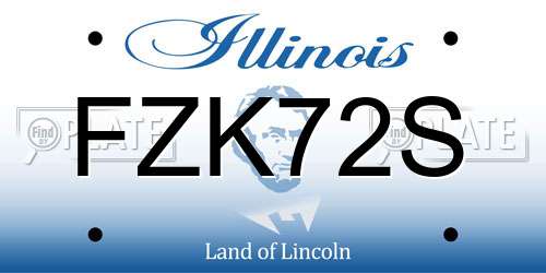 FZK72S Illinois License Plate