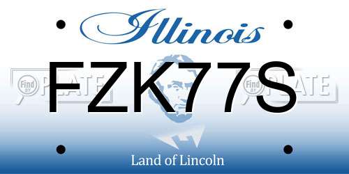 FZK77S Illinois License Plate
