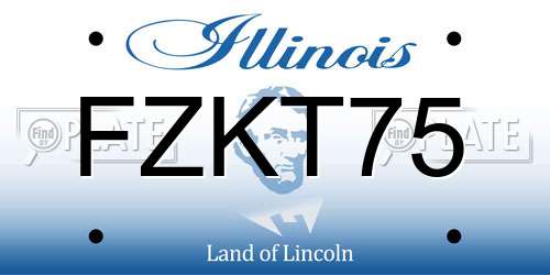 FZKT75 Illinois License Plate