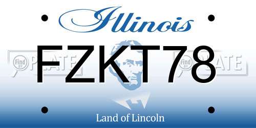 FZKT78 Illinois License Plate