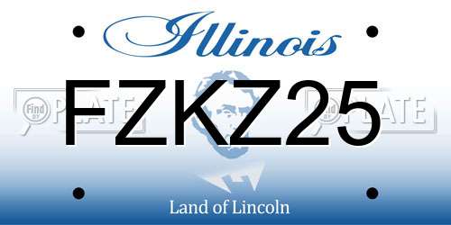 FZKZ25 Illinois License Plate