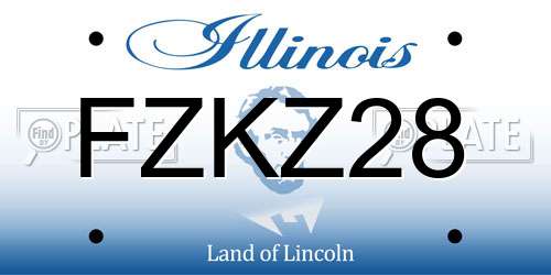 FZKZ28 Illinois License Plate