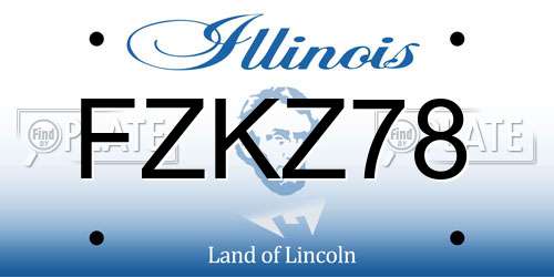 FZKZ78 Illinois License Plate