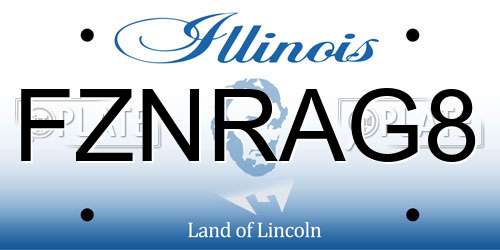FZNRAG8 Illinois License Plate
