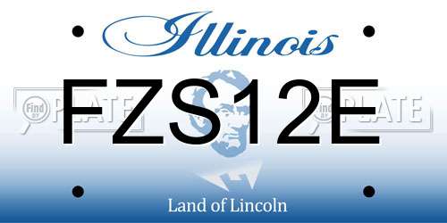 FZS12E Illinois License Plate