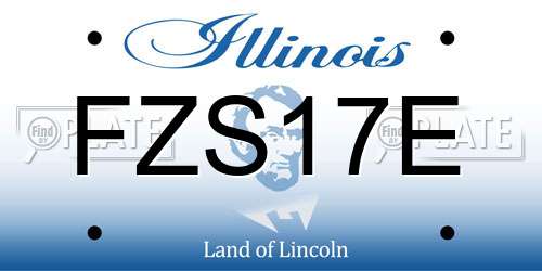 FZS17E Illinois License Plate