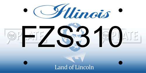 FZS310 Illinois License Plate