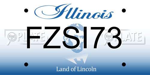 FZSI73 Illinois License Plate