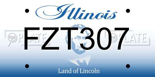 FZT307 Illinois License Plate