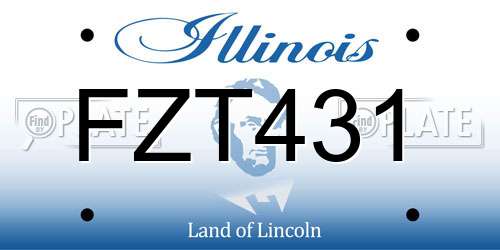 FZT431 Illinois License Plate