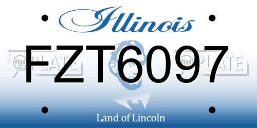 FZT6097 Illinois License Plate