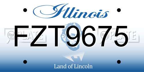 FZT9675 Illinois License Plate