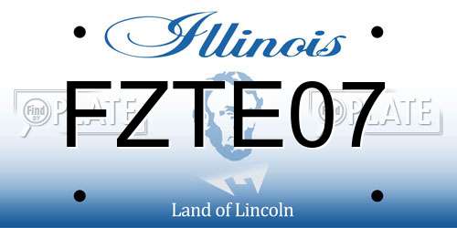 FZTE07 Illinois License Plate