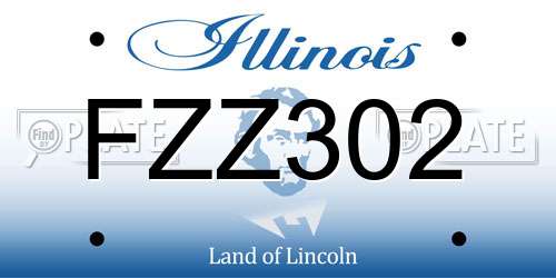 FZZ302 Illinois License Plate