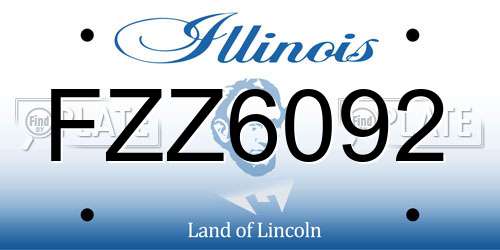 FZZ6092 Illinois License Plate