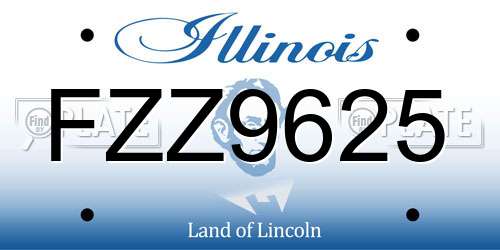 FZZ9625 Illinois License Plate