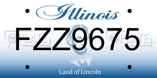 FZZ9675 Illinois License Plate