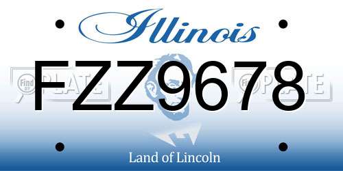 FZZ9678 Illinois License Plate