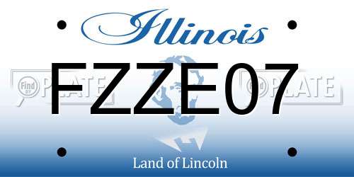 FZZE07 Illinois License Plate