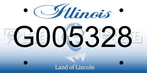 G005328 Illinois License Plate