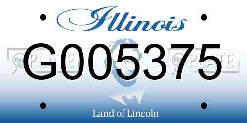 G005375 Illinois License Plate
