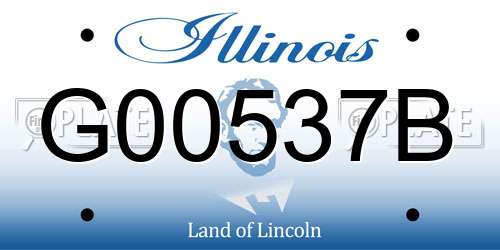 G00537B Illinois License Plate